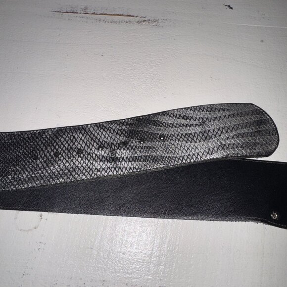 Maprel Women's Piel Leather Silver snakeskin Waist Belt Mexico M2285 Size28/30 - Picture 9 of 12